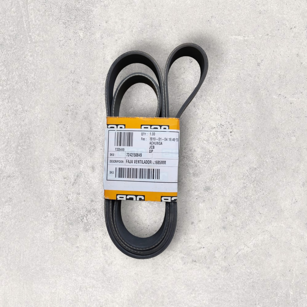 TRANSMISIÓN POR CORREA L = 1685 MM